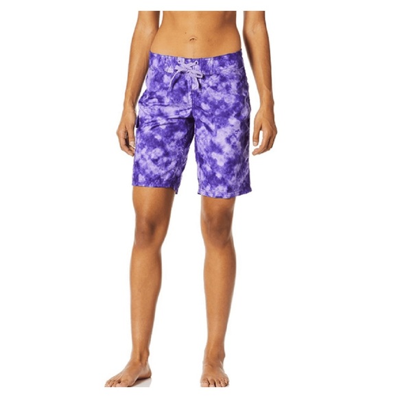 Kanu Surf Wome's Marina UPF 50+ Active Swim Board Shorts Sydney Purple 2 - Picture 1 of 9